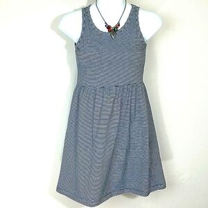 Circo Girls Sundress Black White Stripe Stretch Jersey Tank Midi Size Large 10/1
